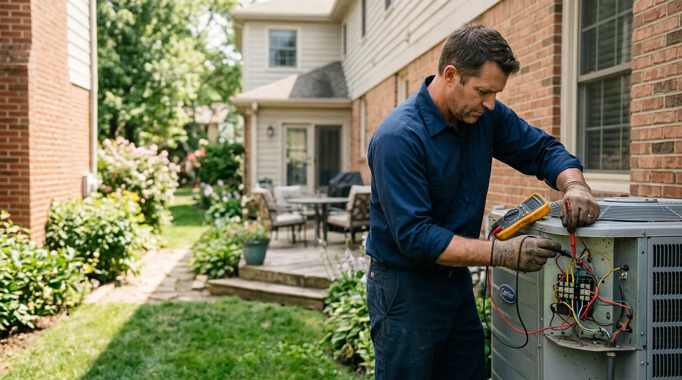 HVAC technician working near Christiana, PA